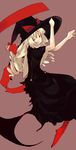 blonde_hair copyright_request hat makino_(pixiv) red_eyes solo witch_hat 