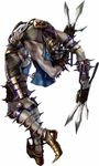  dagger from_behind jamadhar kawano_takuji male_focus mask official_art simple_background solo soulcalibur soulcalibur_iv voldo weapon white_background 