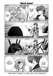  1girl 4koma code_geass comic doujinshi euphemia_li_britannia greyscale kururugi_suzaku mikage_takashi monochrome translated 