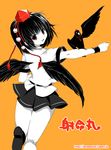  animal_on_arm bangs bird bird_on_arm crow looking_at_viewer omuni shameimaru_aya smile solo touhou 