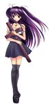  copyright_request cross dress highres latin_cross long_hair nekori purple_hair solo thighhighs 