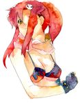  lowres solo tengen_toppa_gurren_lagann traditional_media watercolor_(medium) yoko_littner zukki_(suzukio) 