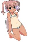  :o barefoot bikini copyright_request kickboard kneeling looking_at_viewer lowres navel oekaki one-piece_tan poporon simple_background solo striped striped_bikini swimsuit tan tanline white_background 