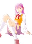  fate/stay_night fate_(series) homurahara_academy_uniform kneehighs matou_sakura norizou_type-r school_uniform serafuku socks solo 