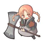  7010 axe braid chibi copyright_request lowres solo twin_braids weapon 