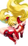  bad_id bad_pixiv_id banned_artist blonde_hair boots collar effie fingerless_gloves from_above gloves green_eyes hand_on_hip long_hair nagasawa_shin solo street_fighter street_fighter_iii_(series) tank_top thumbs_down tongue twintails 