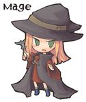  7010 cape chibi copyright_request green_eyes hat lowres rod solo witch_hat 