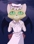  bat_wings cathead divine female hat remilia_scarlet touhou wings 
