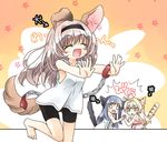  animal_ears bike_shorts inumimi nekomimi nekono_osero tail 