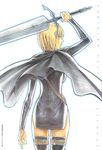  claymore sword tagme thigh-highs yagi_norihiro 