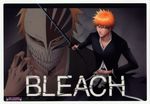  absurdres bankai bleach brown_eyes highres hollow kurosaki_ichigo mask official_art orange_hair shinigami sword weapon yellow_eyes 