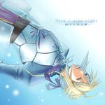  ahoge armor artoria_pendragon_(all) blonde_hair fate/stay_night fate_(series) lowres peeta saber sleeping solo 