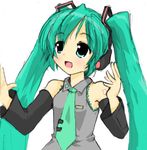  4chan artist_request green_hair hatsune_miku long_hair meme necktie oekaki promotions solo twintails vocaloid 