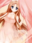  blue_eyes breasts cleavage copyright_request highres large_breasts lingerie long_hair minase_lin nightgown panties see-through solo underwear 