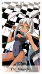  animal_ears bat board_game bunny_ears bunnysuit cane checkered chess fishnet_pantyhose fishnets hat mahou_sensei_negima! nino_(ninouchi_irazu) pantyhose solo tarot top_hat zazie_rainyday 