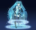  aqua_hair bad_id bad_pixiv_id banned_artist harano hatsune_miku long_hair solo thighhighs twintails very_long_hair vocaloid 