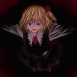  blonde_hair hair_ribbon necktie red_eyes ribbon rumia shippori short_hair solo touhou 