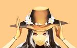  copyright_request flower hat ky_(artist) red_eyes solo white_hair 