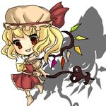  blonde_hair flandre_scarlet hat lowres red_eyes solo toda_ayu touhou wings 