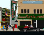  anthro canine car cat city dog feline generalrusty78 lincoln mammal ms_paint new_york outside restaurant vehicle 