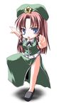  chibi full_body hong_meiling long_hair lowres solo standing subaru_noji touhou 