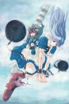  blue_hair cuffs hino_kunugi maid solo tinami 