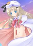  6u_(eternal_land) blue_eyes bow buttons cape hat large_buttons little_busters! long_hair noumi_kudryavka nude pink_bow silver_hair solo 