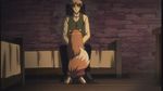  1girl animal_ears barefoot bed craft_lawrence holo kneeling long_hair screencap sitting spice_and_wolf tail warped_context wolf_ears wolf_tail 