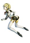  aegis_(persona) android ass bent_over blonde_hair blue_eyes bow persona persona_3 redjuice ribbon robot robot_joints short_hair solo 