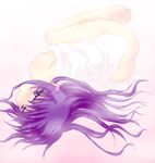  ass barefoot feet lyrical_nanoha mahou_shoujo_lyrical_nanoha naked_towel purple_eyes purple_hair saki_chisuzu solo towel tsukimura_suzuka 
