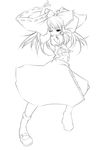  ascot bow collar detached_sleeves dress greyscale hair_bow hakurei_reimu hermmy long_sleeves looking_at_viewer monochrome sidelocks simple_background solo touhou white_background 