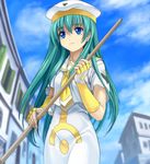  alice_carroll aria blue_eyes dress gloves green_hair hat long_hair mutsuki_(moonknives) solo uniform 
