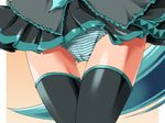  close-up dr_rex hatsune_miku panties striped striped_panties thigh_gap thighhighs underwear vocaloid 