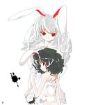  animal_ears bangs bunny_ears inaba_tewi multiple_girls reisen_udongein_inaba shunsei_(muratou) touhou 