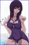  between_breasts breasts cameltoe covered_nipples curvy genderswap genderswap_(mtf) glasses gundam gundam_00 large_breasts madhatter_hello name_tag one-piece_swimsuit purple_school_swimsuit red_eyes school_swimsuit sexually_suggestive solo swimsuit tears tieria_erde wet 