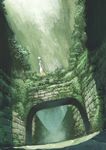  bad_id bad_pixiv_id chomoran green highres ico nature overgrown paint_(medium) scenery solo traditional_media yorda 