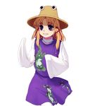  7c hat moriya_suwako pantyhose simple_background solo touhou 