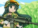  assault_rifle cosplay gun hidamari_sketch holding holding_gun holding_weapon m4_carbine military rifle screencap sleeves_rolled_up solo trigger_discipline weapon yoshinoya 