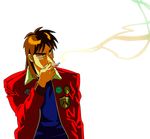  absurdres cigarette highres itou_kaiji kaiji male_focus smoke smoking solo transparent_background vector_trace 