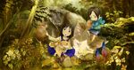  animal bad_id bad_pixiv_id copyright_request forest multiple_girls nature tarao 