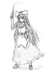  divine greyscale gun kokoro_(kokoro_toshokan) kokoro_toshokan monochrome sketch solo weapon 