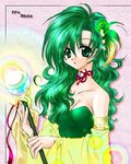  artist_request character_name copyright_name detached_sleeves final_fantasy final_fantasy_iv green_eyes green_hair hair_ornament long_hair lowres rydia solo star star_hair_ornament 