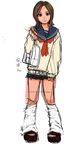  gyaru h_(158cm) kogal loose_socks original school_uniform serafuku sketch socks solo 
