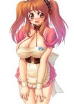  asahina_mikuru blush breasts cleavage corset huge_breasts kasanui solo suzumiya_haruhi_no_yuuutsu waitress 
