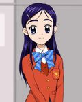  blazer blue_bow bow brown_jacket futari_wa_precure ginko_(konekonoshippo) jacket lowres precure school_uniform solo verone_gakuin_school_uniform yukishiro_honoka 