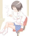  bad_id bad_pixiv_id cigarette core_(mayomayo) ichigo_mashimaro itou_nobue solo 