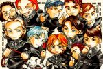  adalbert_von_fahrenheit annotated artist_request chibi cornelius_lutz dalmatian dog ernest_mecklinger ernst_von_eisenach flower fritz_josef_bittenfeld ginga_eiyuu_densetsu gun lowres male_focus multiple_boys neithardt_muller oskar_von_reuenthal paul_von_oberstein rose samuel_august_wahlen ulrich_kessler weapon wolfgang_mittermeyer 