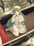  alice_carroll aria bad_id bad_pixiv_id blue_eyes gondola green_hair hat kuroko_(piii) oar river sitting solo uniform 