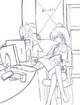  copyright_request greyscale monochrome sakura_sora sketch solo 