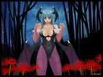  animal_print ark_(morita_hitomi) bat_print character_name demon_girl morrigan_aensland nail_polish pantyhose print_legwear purple_nails solo succubus vampire_(game) 